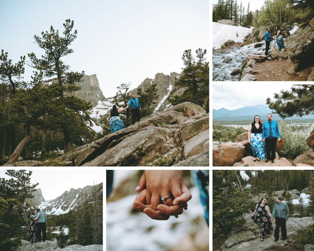 rocky mountain engagement photos